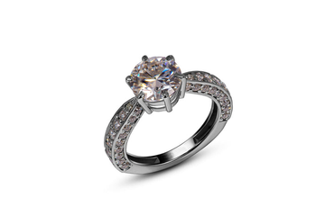 Radiant Starfire Moissanite Engagement Ring