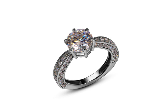 Radiant Starfire Moissanite Ring