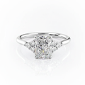 Radiant Cut Moissanite Engagement Ring With Side Stones