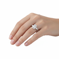 Radiant Cut Moissanite Engagement Ring, Traditional Classic Design