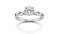 Round Cut Full Eternity Moissanite Wedding Ring, Migrain Edge