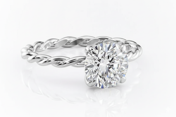 Round Cut Moissanite Engagement Ring, Classic Design Style