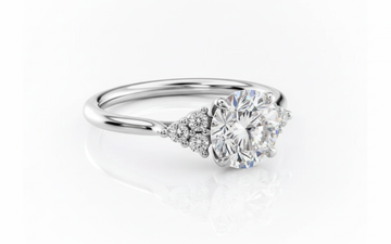 Round Cut Moissanite Engagement Ring, Delicate Vintage Style Design