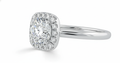 Round Cut Moissanite Halo Engagement Ring, Elegant Design Style