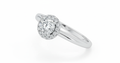 Round Cut Moissanite Ring with Halo Setting