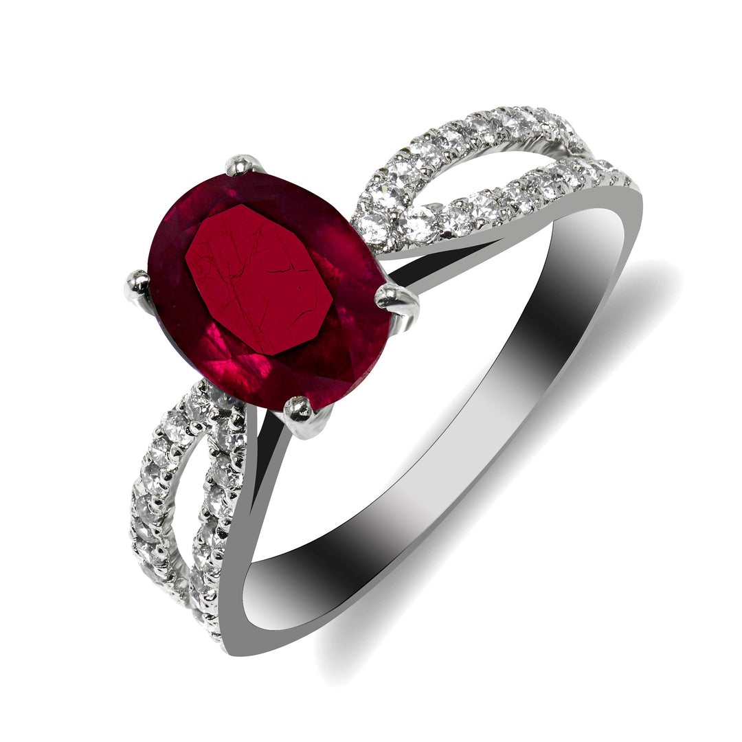 Natural Ruby Infinity Ring